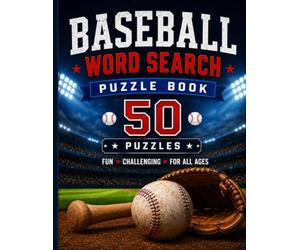 Baseball Word Search for Adults and Seniors: 50 Large Print Word Search Puzzles Featuring Baseball Terms, Rules, Records, Traditions, and Game Day Fun (US Sports Word Search)