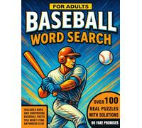 Baseball Word Search for Adults: Find the Word Game Book with Over 100 Puzzles | Includes Legends, Teams, Players, History, and Stories with Full ... Gift for Fans, Kids, Teens, Adults, Seniors