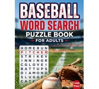 Baseball Word Search for Adults: Large Print Puzzle Book with 50+ Fun Baseball-Themed Word Searches Featuring Teams, Players, Stadiums, and Baseball Vocabulary