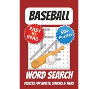 Baseball Word Search Puzzle Book: Word Searches with Easy to Read Print about Baseball | 6x9 inches, 110 pages | 50+ Puzzles
