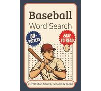 Baseball Word Search Puzzle Book: Word Searches with Easy to Read Print about Baseball and More| 6x9 inches,110 pages| 50+ Puzzles...A Perfect Gift for Holidays, Vacations, and Leisure Time