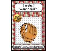 Baseball Wordsearch Puzzle Book: Word Search with easy to read print about Packages, Stamps, Mail more! - 6 x 9 Inches, 110 Pages, 50+ puzzles Anxiety/Stress relief Free time for vacation