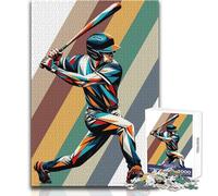 Baseball Wpap Pop Art Adults 1000 Pieces Puzzle Strategic Thinking Learning Game Ideal Meaningful Gift for Any Event Size 38x52cm