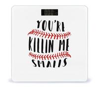 Baseball You're Killing Me Smalls Digital Bathroom Scale for Body Weight LCD Display Tempered Glass Weighing Scales