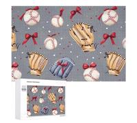 Baseballs Baseball Gloves Wooden Jigsaw Puzzles for Adults Brain-Teasing Game Idea Puzzle Gift 1000 PCS