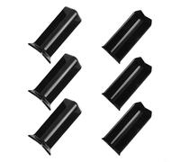 Baseboard Corner Blocks Trim Set with 3 Inside and 3 Outside Connectors, ABS Material, for 10cm Height Wall Base Cove Skirting,White, Grey, Black, Gold, Silver, Gold(L Black)