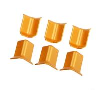 Baseboard Corner Trim ABS Wall Skirting Corner Block Set for 5.4 cm Baseboard, Interior Moulding Corner Piece with Inside and Outside Floor Trim, for Easy(S Gold)