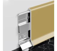 Baseboard Trim Decorative Skirting Strip For Office/Interior/Living Room, Waterproof Rodapies Para Piso Easy To Clean, Aluminum Alloy Skirting Molding Wall Base Trim(Yellow,21 pc x H 6cm/2.4in)