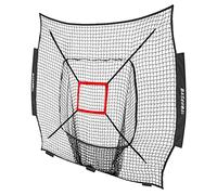 BaseGoal Baseball & Softball Replacement Net 7ft x 7ft (NET ONLY),Heavy Duty Knotless for Baseball Pitching Hitting and Throwing Practice (Black+Strike Zone)