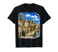 Basel Switzerland, artistically reimagined by #LeoPepeDesign Value Graphic T-Shirt, Men, Black, L