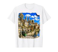 Basel Switzerland, artistically reimagined by #LeoPepeDesign Value Graphic T-Shirt, Men, White, XL