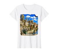 Basel Switzerland, artistically reimagined by #LeoPepeDesign Value Graphic T-Shirt, Women, White, L