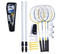 Toyrific Sportline 4 Player Pro Badminton Set, Family Back Garden Games, 4x26 Badminton Rackets and 2 Shuttlecocks