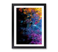 Baseline Abstract Framed Print | A3 Black Framed Wall Art | Ready to Hang | Abstract Fantasy Picture | Living Room Bedroom Lounge Office
