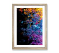 Baseline Abstract Framed Print | A3 Oak Framed Wall Art | Ready to Hang | Abstract Fantasy Picture | Living Room Bedroom Lounge Office