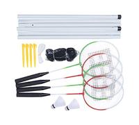 Baseline Badminton Racket Set, Racquets and Shuttlecocks, 4 Player with Net and Poles, Complete Set