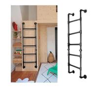 Basement Egress Ladders Wall Mounted Metal Bunk Bed Ladder Attic Stairs Ladder For All Kinds Of Bunk Beds, Attics, Apartments, Bookstores, Garages(Wit,100cm/39in)