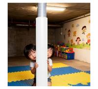 Basement Floor Pole Protector Padding, Weatherproof Goal Padding Pole for Basketball 183cm Tall, Reusable Full Wrap-Around Safety Mat for Pole Dancing(F,Circumference 7.8"/20cm)