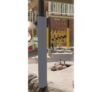 Basement/Garage Pillar Protector Padding 5ft Tall, 10 9 8 7 6 5 4 3.5 3 2.5 2 In Round Post Safety Pads Wrap Around for Metal/Wood/Concrete/Fence Column(Grey,Inner Dia 4 1/2 Inch)