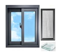 Basement Home Window Vinyl Sliding Window Aluminum Alloy Horizontal Replacement Windows with Tempered Glass and Removable Screen for Mobile Home Shed Garage(120x150 cm-47x59 in)