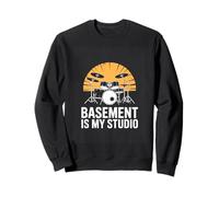 Basement Is My Studio Drummer Home Band Music Sweatshirt