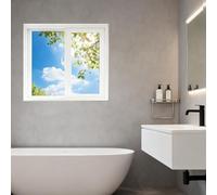 Basement Replacement Horizontal Sliding Window with Screen & Tempered Glass Aluminum Home Windows for Chicken Coop Bathroom Shed - 25x15 in White 22-40 in Width