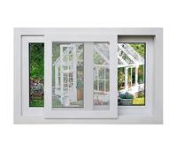 Basement Replacement Window with Tempered Glass and Screen, Shed Horizontal Slider Window for Home Chicken Coop Garage(HXW 40X40CM/15.7X15.7IN)