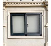 Basement Slider Window, Aluminum Alloy Sliding Window with Tempered Glass & Screen, Shed Windows for Shed, Chicken Coop, Garage, RV, Barn(A,HxW(58X58CM))