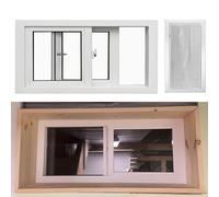 Basement Sliding Window, Aluminum Alloy Frame, Weatherproof & Soundproof, With Screen, Tempered Glass, Replacement For Mobile Home, Shed, Garage, Outdoor Building(W 38" x H 17")