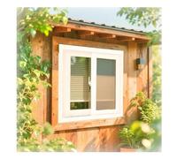 Basement Sliding Window, House Replacement Aluminum Alloy Shed Windows with Fiberglass Screen for Chicken Coop Bathroom Greenhouse(61x46cm)