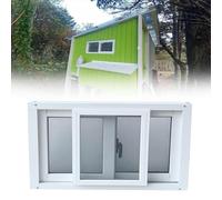 Basement Sliding Window Replacement, 5mm Tempered Glass, Aluminum Alloy Frame, Houses Horizontal Shed Windows for Bathroom Chicken Coop(61x30cm)