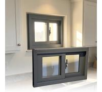 Basement Sliding Window with Screen Tempered Glass Basement Window
