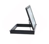 Basement Ventilation Window with Glass, Rooftop Hatch Lid, Aluminum Alloy Skylight Cover, Rainproof Attic Exhaust Vent for Roof Maintenance and Sunroom