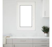 Basement window 60x100 cm White PVC Tilt & Turn Right 60mm 5ch InsulVent Thermal