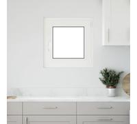 Basement Window 60x60 cm White PVC & Glass Tilt-Turn Right 5-Chamber 60mm Therm