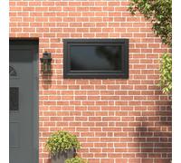 Basement Window Anthracite 100x60cm PVC & Glass Tilt-Turn Right 60mm Frame 5ch.