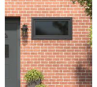 Basement Window Anthracite 110 x 70 cm PVC & Glass Tilt-Turn Right 60mm 5-ch sys