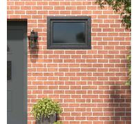 Basement Window Anthracite PVC & Glass 80 x 50 cm Tilt-Turn Right 5ch Insulated