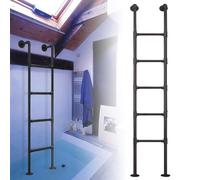 Basement Window Egress Ladders for Well Covers Outside, Wall Mounted Metal Step Ladder Fire Escape Ladder for Home Safety Emergency Climbing Ladder 100cm~300cm(290cm/114in)