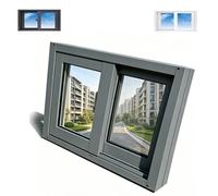 Basement Window Home Windows Replacment 30x16" 31x12" 32x22" 33x14" Aluminum Sliding Window with Screen, Slider Windows for Shed Garage Chicken Coop(Gray,(WxH)78x43cm/31x17")