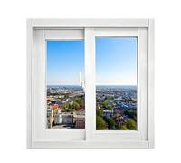 Basement Window Mobile Home Sliding Window | Aluminum Alloy with Tempered Glass and Screen | for Basement Bathroom Chicken Shed RV | Window Well Cover 40-100cm(White,86x55cm)