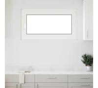 Basement Window PVC & Glass White 110x60 cm Tilt-Turn Right 60mm Frame 5-chamber