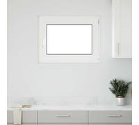 Basement Window RISOR 80x70 cm Tilt&Turn DIN Right White Berkfield Home White One Size