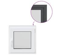 vidaXL Basement Window RISOR 60x60 cm Tilt&Turn DIN Left White egress window