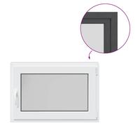 vidaXL Basement Window RISOR 90x60 cm Tilt&Turn DIN Left White egress window