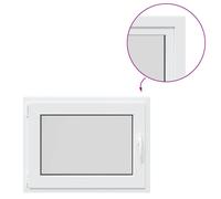 vidaXL Basement Window RISOR 80x60 cm Tilt&Turn DIN Right White egress window