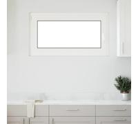 Basement Window Tilt-Turn Right White PVC Glass 110x50 cm 60mm 5-chambers Frame