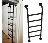 Basement Window Well Egress Ladder Wall Mounted Attic Loft Climb Ladder Metal Step Ladders 100cm 1.2m 1.4m 160cm 2.3m Tall, Vertical Dorm Twin Bed Ladder for High Bed(185