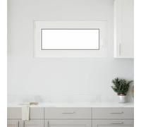 Basement Window White 100x50 cm PVC & Glass Tilt-Turn Right 60mm Frame Insulated