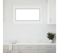 Basement Window White 100x60 cm PVC & Glass Tilt-Turn Right 60mm 5-Chamber Therm